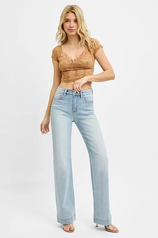Hazel Blues® | RISEN High Rise Straight Jeans