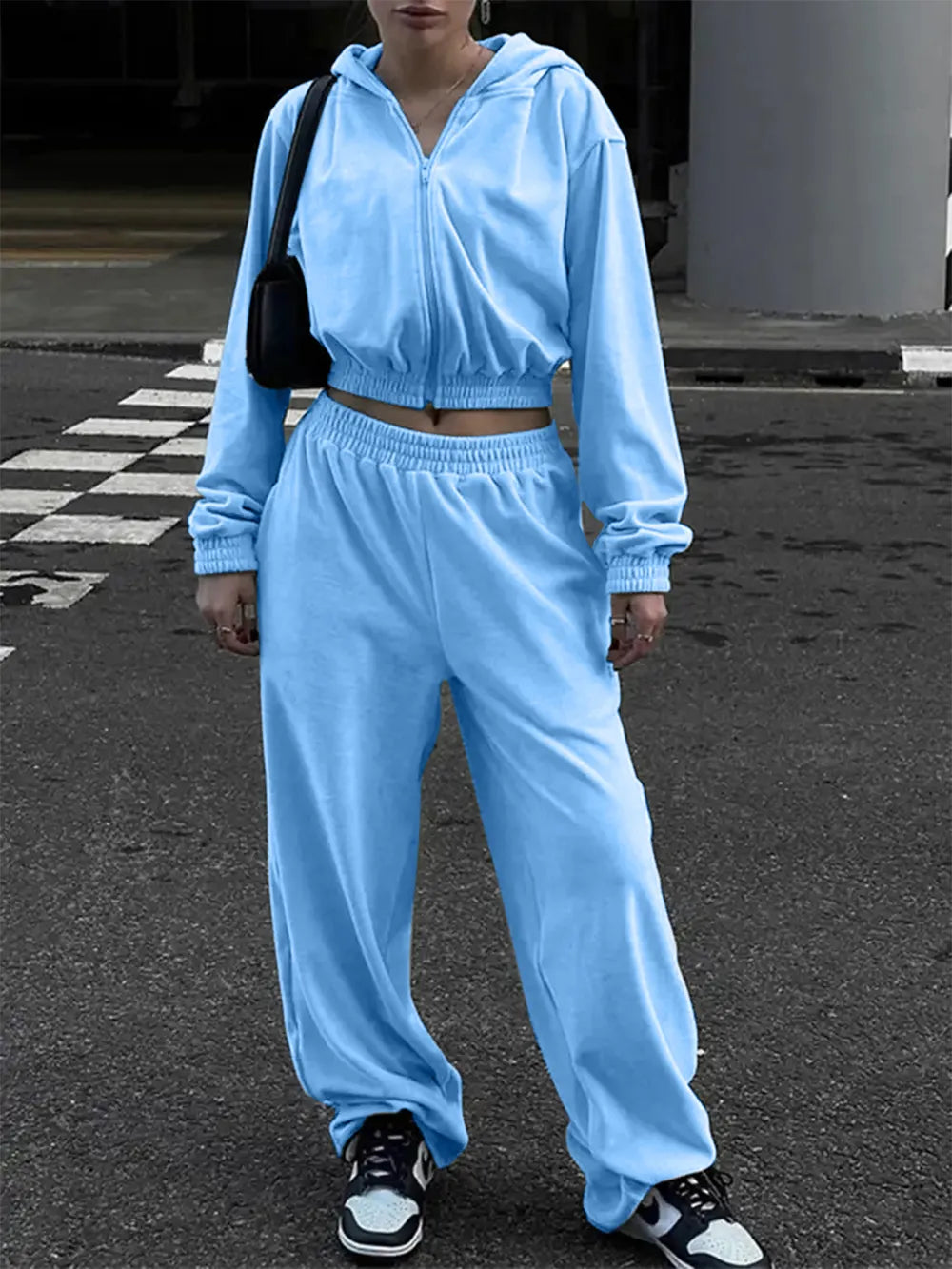 Hazel Blues® | Zip Up Hoodie and Pocketed Pants Set
