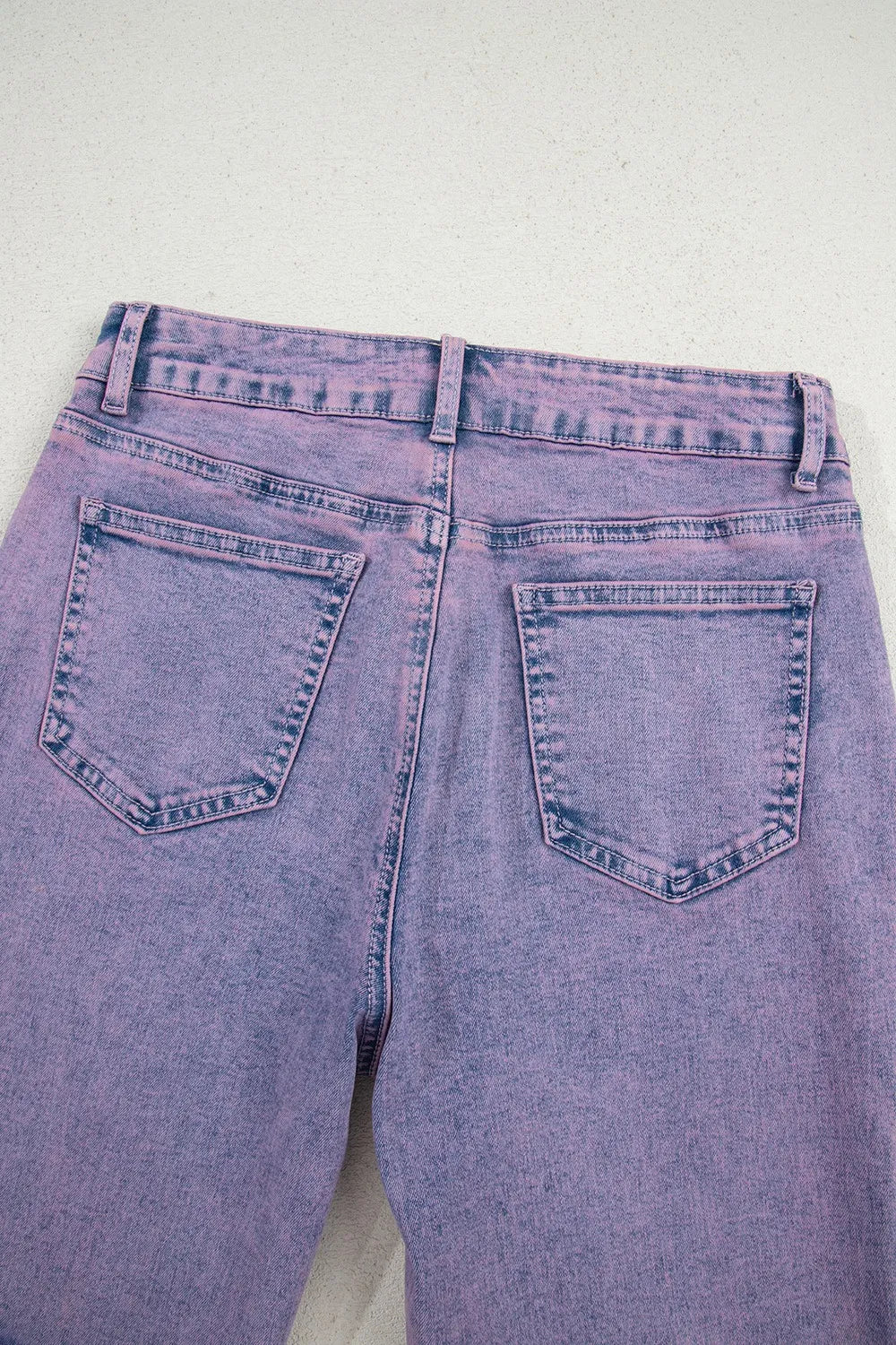 Hazel Blues® | Washed Raw Hem Cropped Jeans
