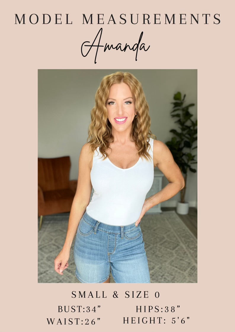 Hazel Blues® | Lisa High Rise Control Top Wide Leg Crop Jeans in Sky Blue