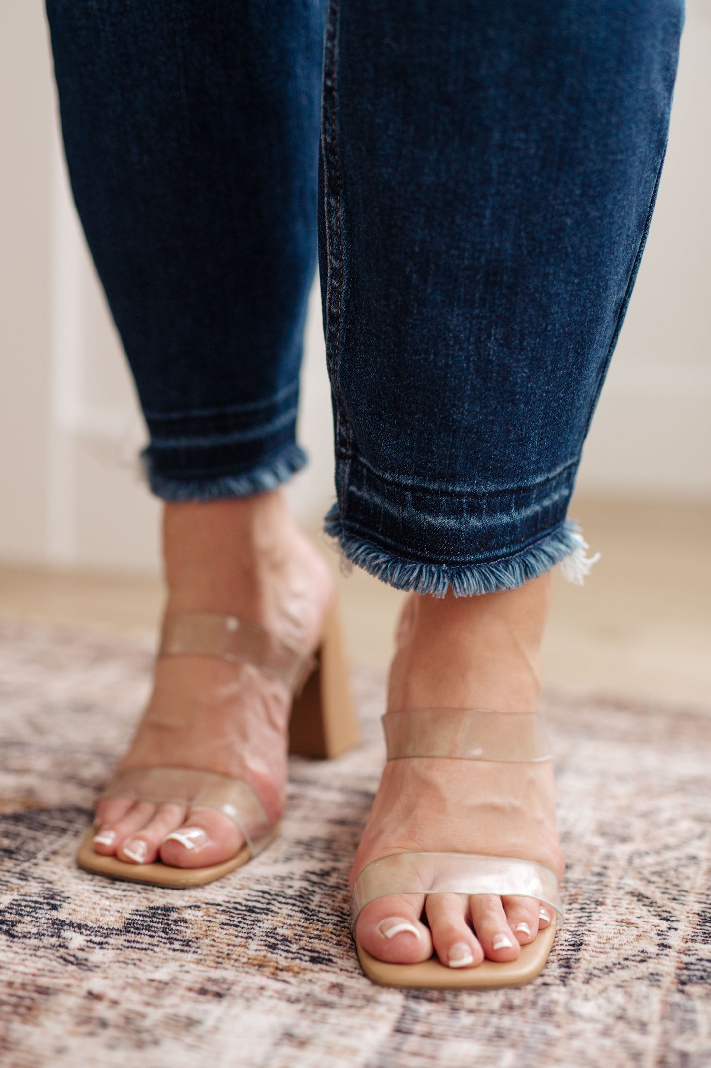 Hazel Blues® | Phillipa High Rise Release Hem Slim Jeans