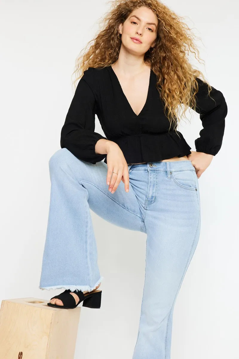 Hazel Blues® | Kancan High Rise Curvy Flare Jeans