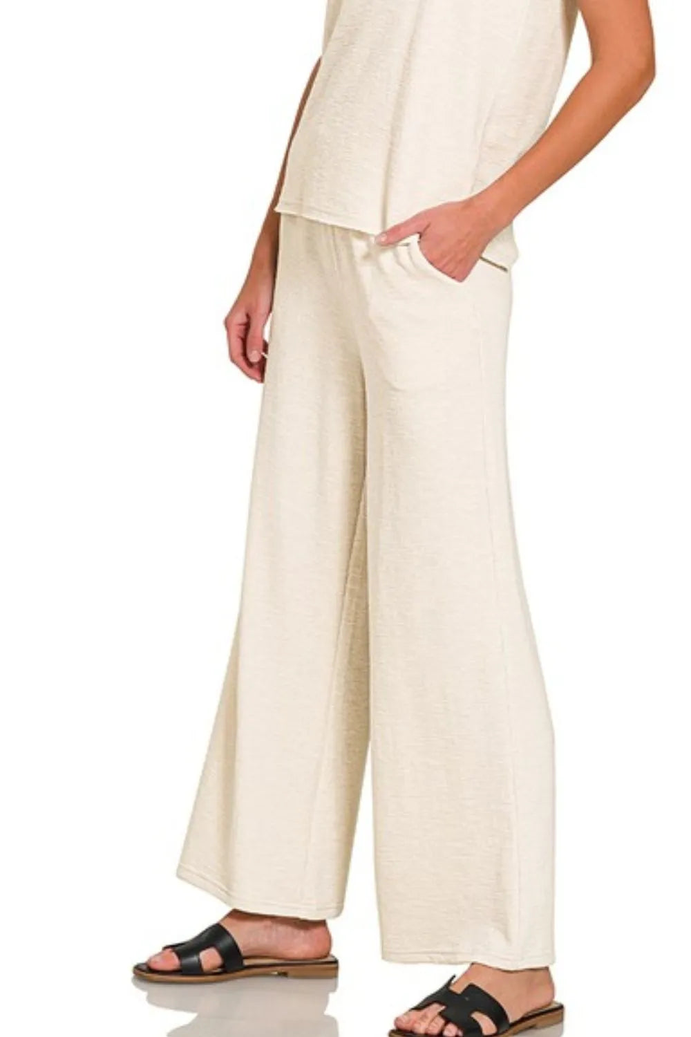 Hazel Blues® | Zenana Cotton Slub Tank & Pants Set