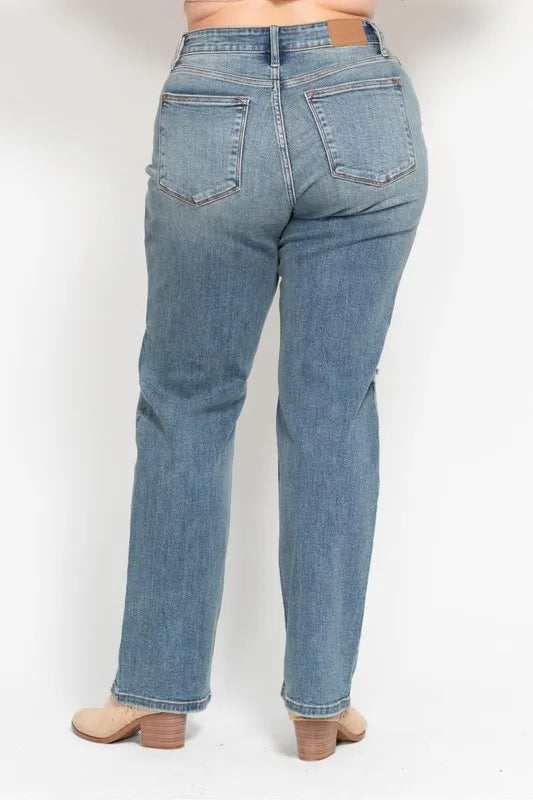 Hazel Blues® | Judy Blue High Waist Distressed Dad Jean