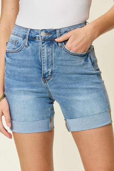 Hazel Blues® | Judy Blue Tummy Control High Waist Denim Shorts