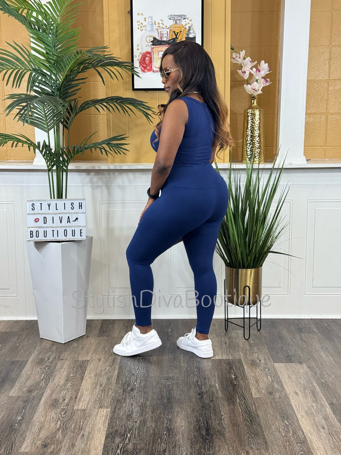 Take It Up A Notch Bodysuit (Lt Navy)