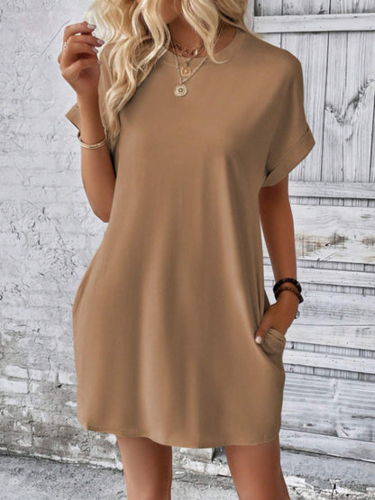 Hazel Blues® |  Short Sleeve Mini Tee Dress with Pockets