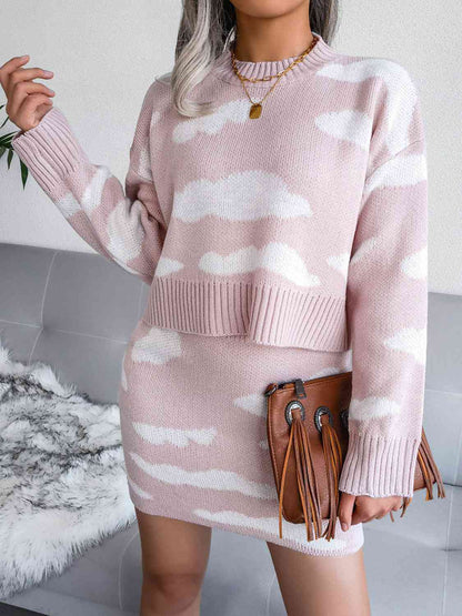 Hazel Blues® |  Cloud Sweater and Knit Skirt Set