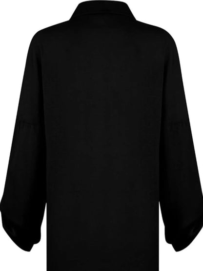 Hazel Blues® |  Button Down Long Sleeve Shirt Dress