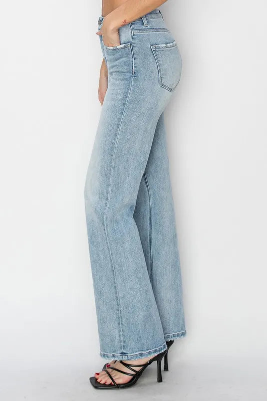 Hazel Blues® |  RISEN High Rise Straight Jeans