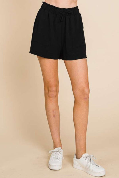 Hazel Blues® |  Culture Code High Waist Paper bag Shorts