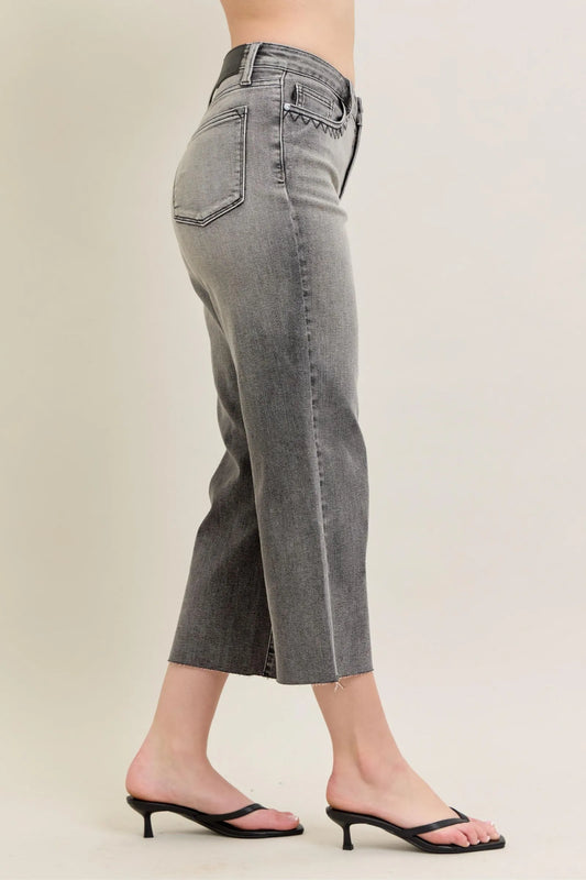 Hazel Blues® | Judy Blue Wide Leg Capris Jeans