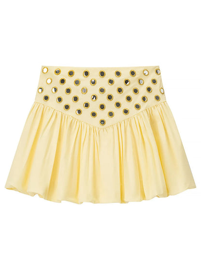 Hazel Blues® |  Eyelet Cami and Bubble Skirt Set