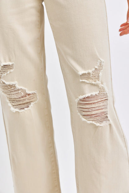Hazel Blues® |  Judy Blue High Waist Distressed Wide Leg Jeans