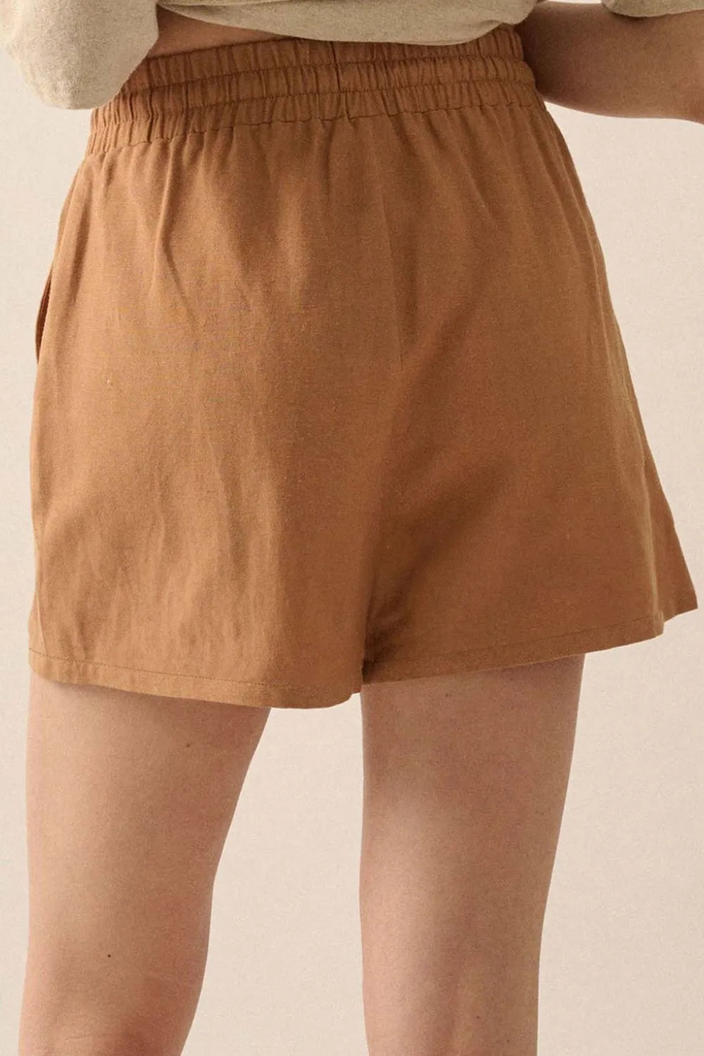 Hazel Blues® |  Embroidered Boho Tasseled Drawstring Elastic Waist Casual Shorts