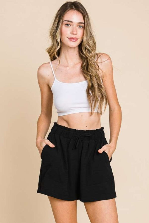 Hazel Blues® |  Culture Code High Waist Paper bag Shorts