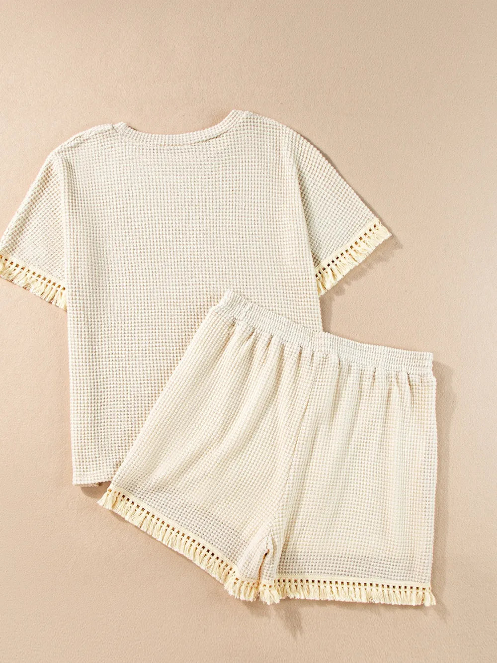 Hazel Blues® |  Tassel Round Neck Top and Shorts Set
