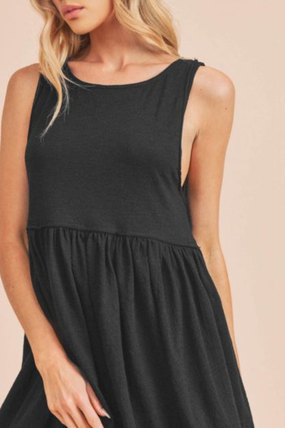 Hazel Blues® |  Aemi + Co Round Neck Mini Tank Dress