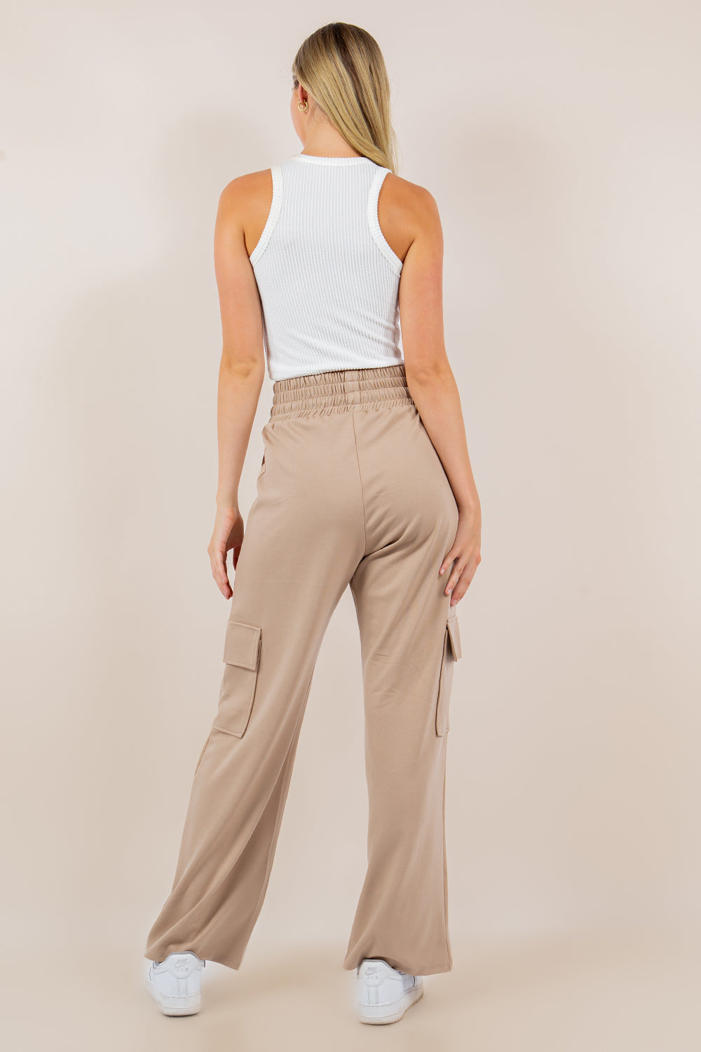 Hazel Blues® |  PREORDER: Ponte Stretch Cargo Pants In Five Colors