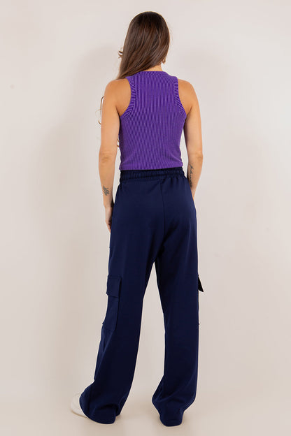 Hazel Blues® |  PREORDER: Ponte Stretch Cargo Pants In Five Colors