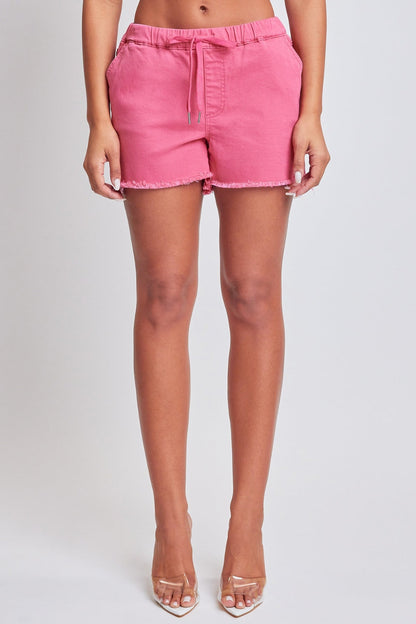 Hazel Blues® |  YMI Jeanswear Drawstring Raw Hem Shorts