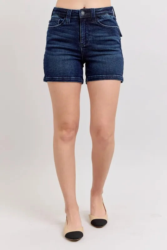 Hazel Blues® |  Judy Blue High Waist Back Flap Pocket Denim Shorts