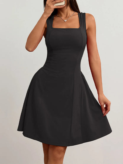 Hazel Blues® |  Square Neck Sleeveless Mini Dress
