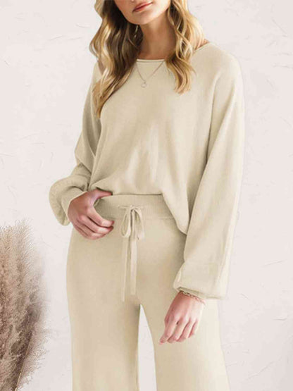 Hazel Blues® |  Long Sleeve Lounge Top and Drawstring Pants Set
