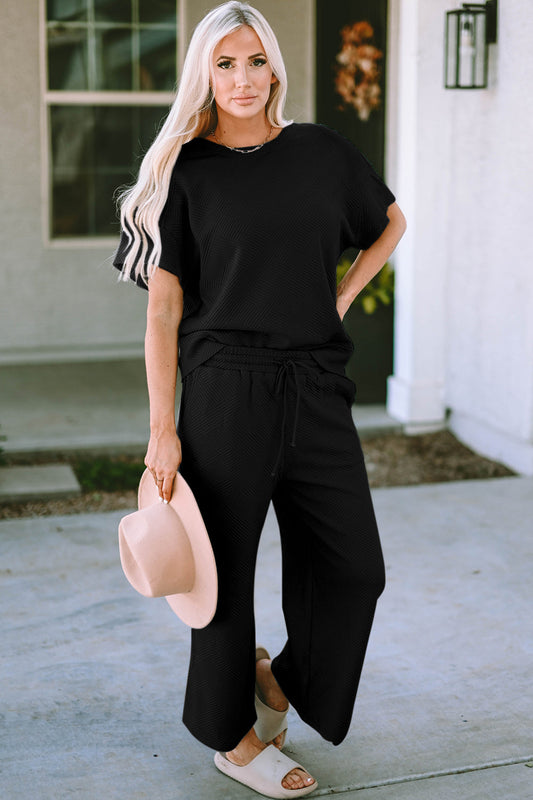Hazel Blues® |  Short Sleeve Top and Pants Set