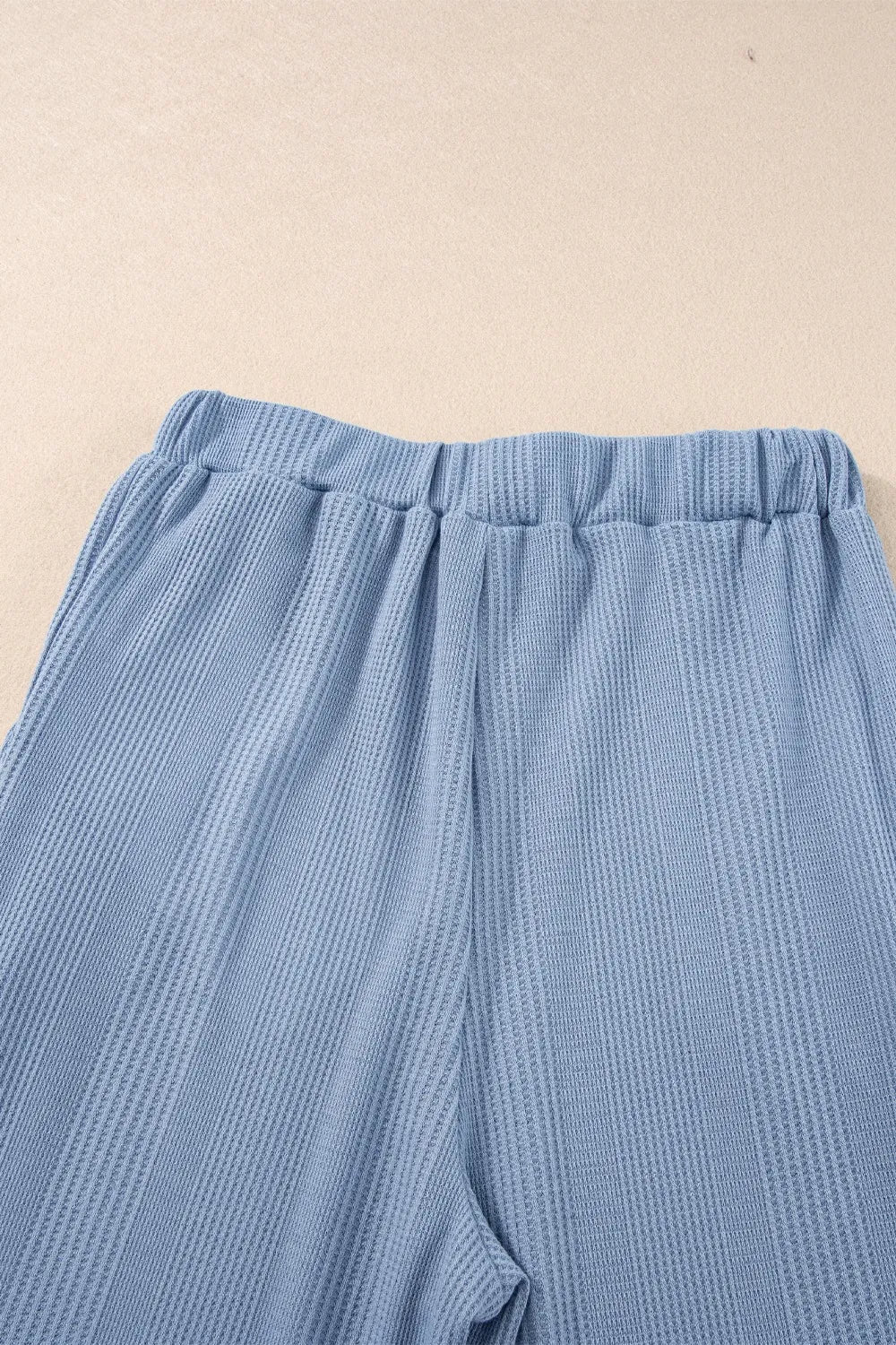 Hazel Blues® |  Color Ribbed Ruffle Tank Top and Pants Set
