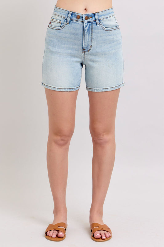 Hazel Blues® | Judy Blue 2 Button Denim Shorts with Pockets