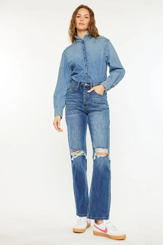 Hazel Blues® |  Kancan Ultra High Rise 90's Boyfriend Jeans