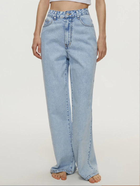 Hazel Blues® |  High-Waisted Wide Leg Jeans