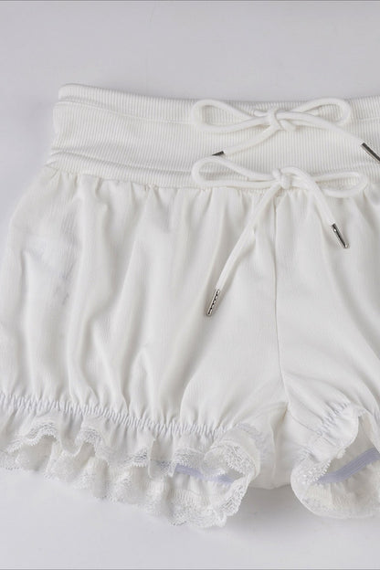 Low Waist Tie Plaid Print Tulip Shorts