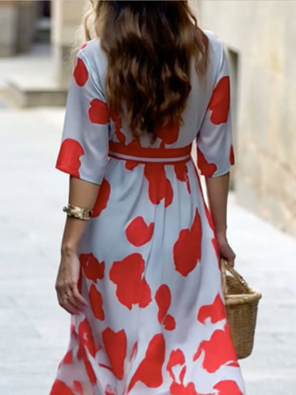 Hazel Blues® |  Floral Print Half Sleeve Maxi Dress