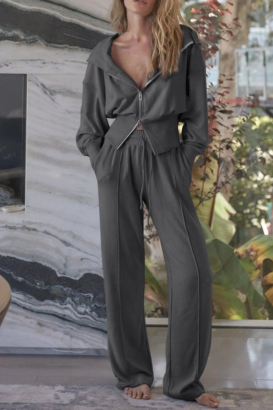 Hazel Blues® |  Zip-Up Hoodie and Pants Active Set