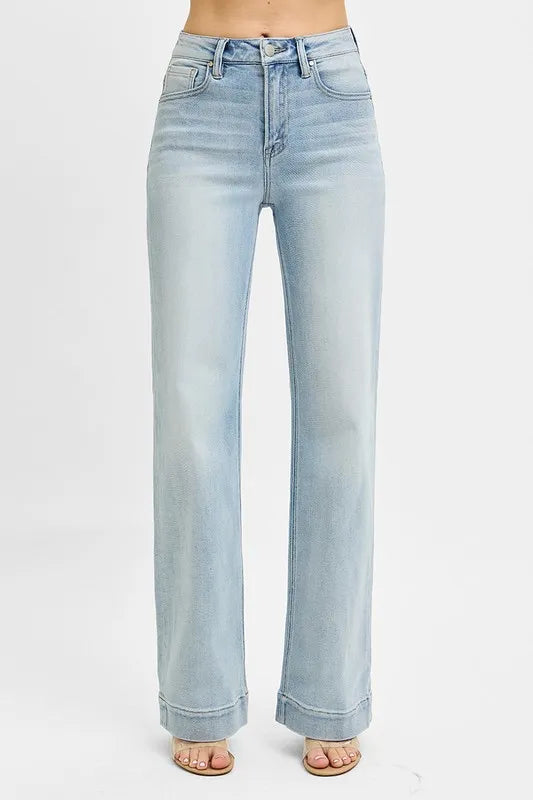 Hazel Blues® |  RISEN High Rise Straight Jeans