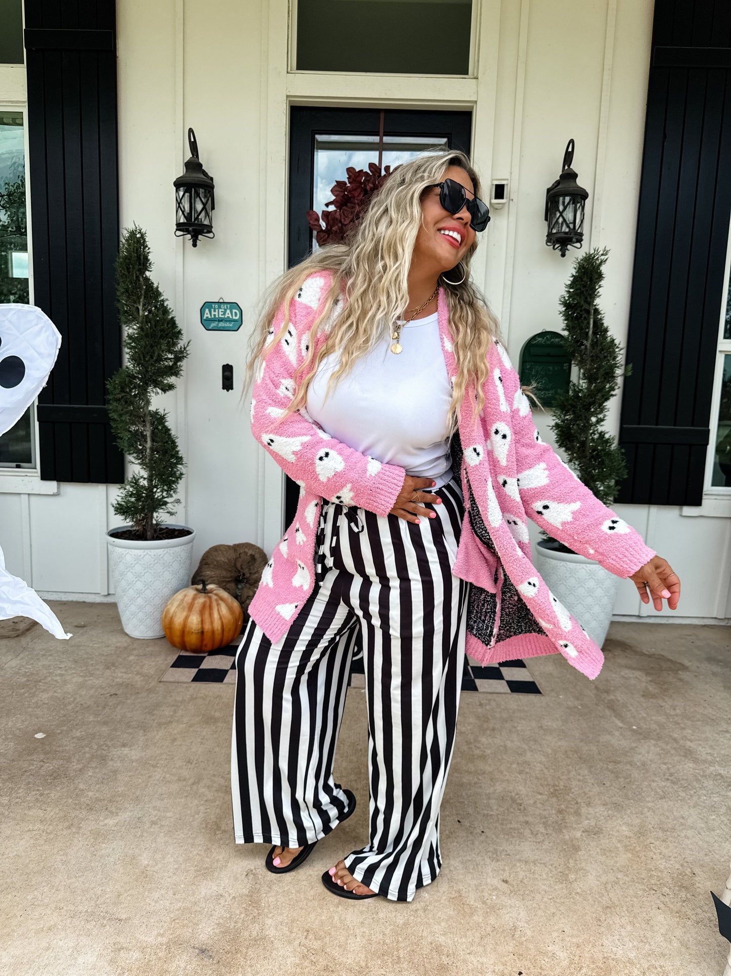 Hazel Blues® |  VERTICAL VIBES STRIPE PANTS