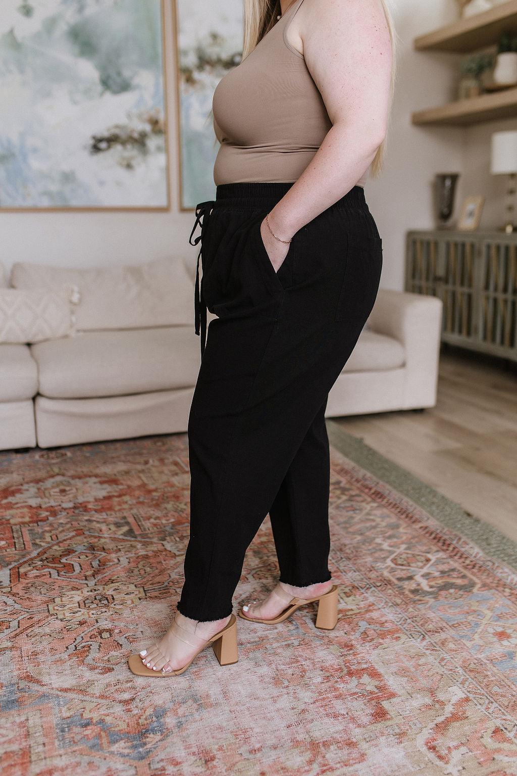 Hazel Blues® |  Love Me Dearly High Waisted Pants in Black
