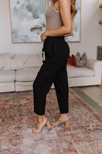 Hazel Blues® |  Love Me Dearly High Waisted Pants in Black