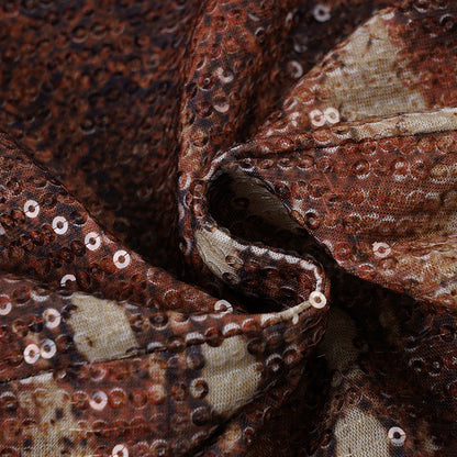 Vintage Snakeskin Sequin Low Waist Shorts