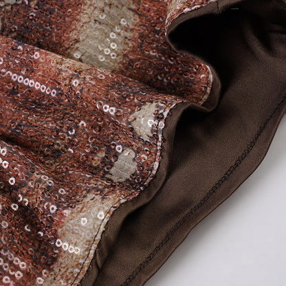 Vintage Snakeskin Sequin Low Waist Shorts