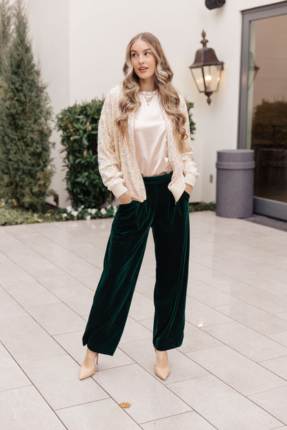 Hazel Blues® |  Velvet Elvis Wide Leg Velvet Pants