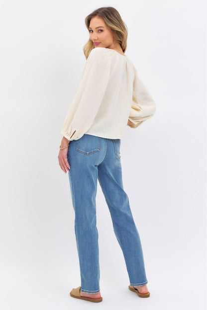Hazel Blues® |  Judy Blue High Waist Straight Jeans