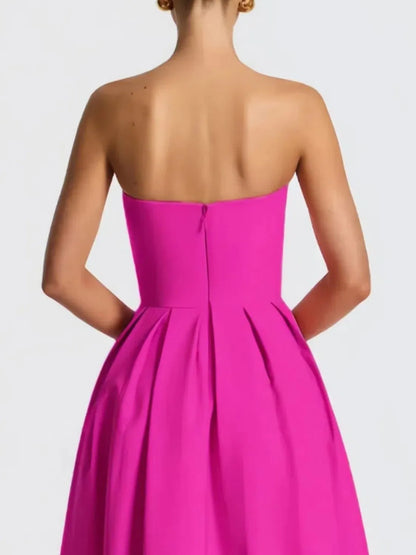 Hazel Blues® |  Solid Color Tube Midi Dress