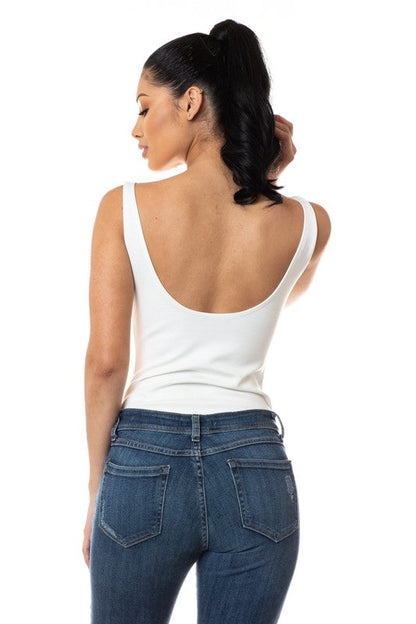 Addy Scoop Neck Bodysuit (Lavender)