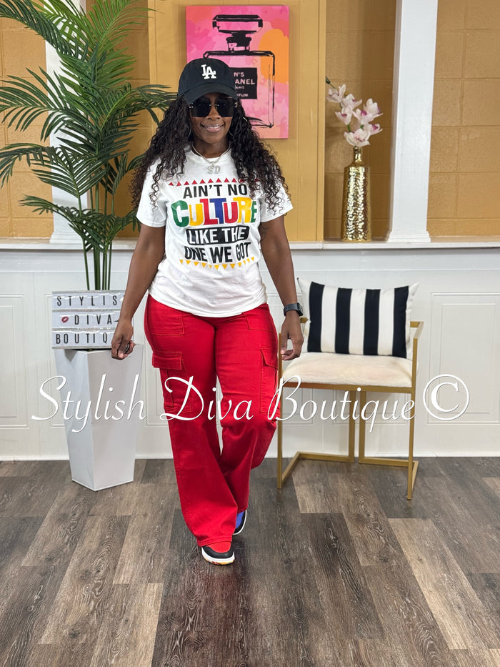 Ain't No Culture T-Shirt (Multi-Color Print)