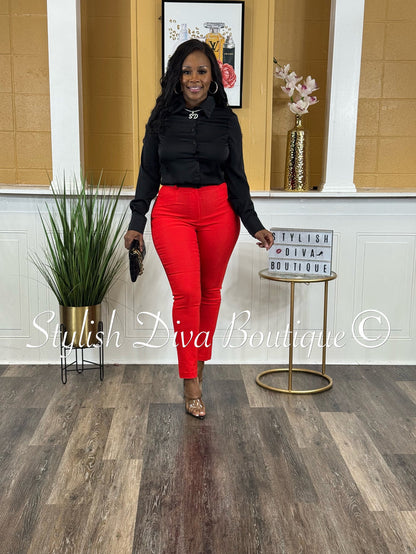 Ambition Dress Pants (Red)