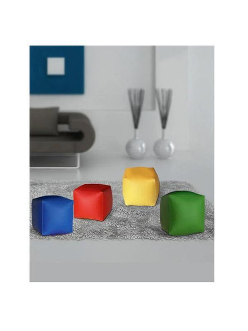 Artificial Leather Plain Square Stool Bean Bag - Urban Galleria