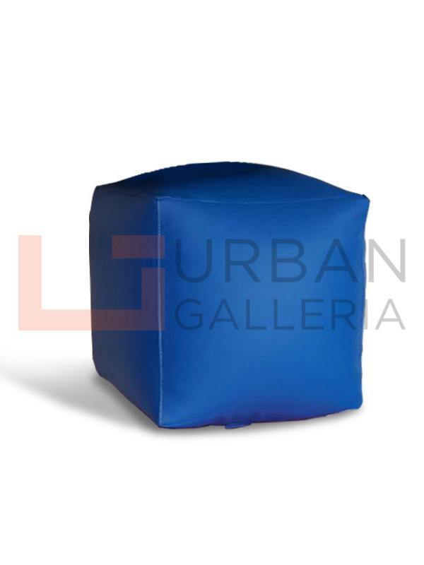 Artificial Leather Plain Square Stool Bean Bag - Urban Galleria